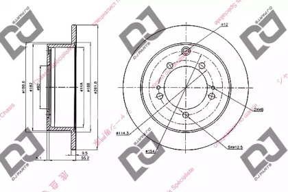 Тормозной диск DJ PARTS BD2082